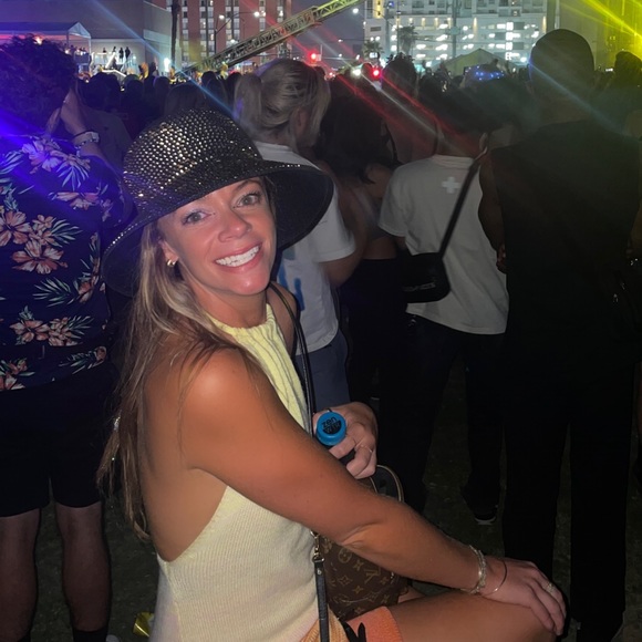 Gold Rhinestone Bucket Hat - Picture 3 of 5